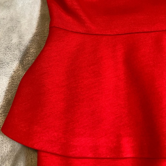 Vince Camuto Red Peplum Dress NWT S6 - Picture 6 of 12